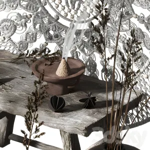 Decorative with macrame panno