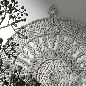 Decorative with macrame panno
