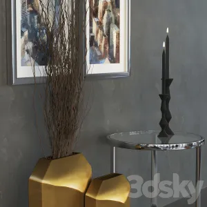 Dome deco decor a table with vases paintings