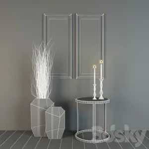 Dome deco decor a table with vases paintings