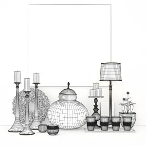 Pink decorative set