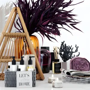 Purple mood decorative set