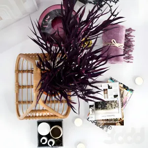 Purple mood decorative set