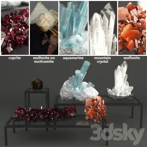 Set of crystals