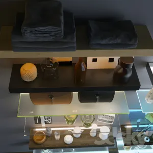 Shelves with illumination