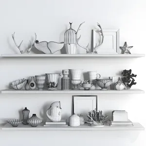 White decoration set