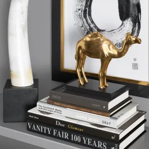 William sonoma yak horn on black stand
