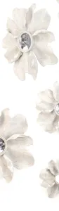 Hp decor wall decor white flower mirror