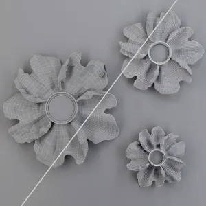 Hp decor wall decor white flower mirror