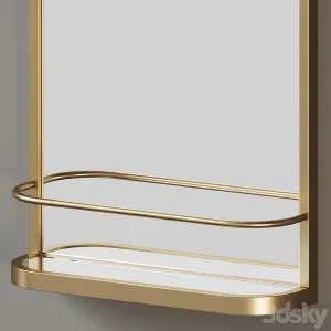 Seamless wall shelf mirror by west elm