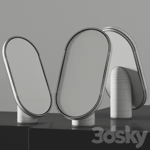 Tre product woodturn table mirrors