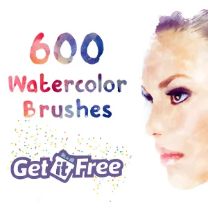 Watercolor Brushes Shapes Bundle