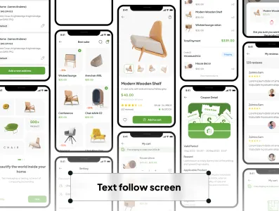 Homania funiture shopping APP UI kit