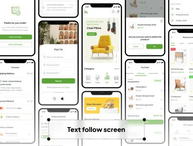 Homania funiture shopping APP UI kit