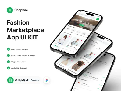 Shopbae fashion marketplace APP UI kit