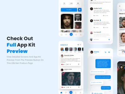 Chatly social media app ui kit