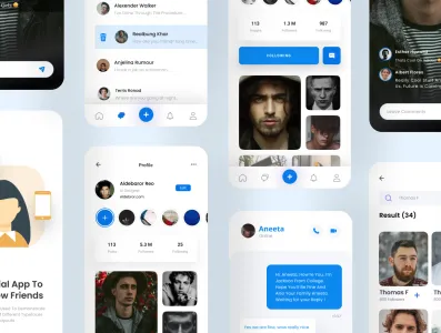Chatly social media app ui kit