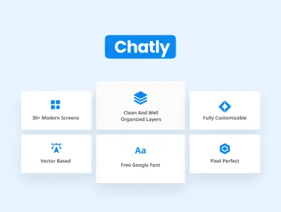 Chatly social media app ui kit