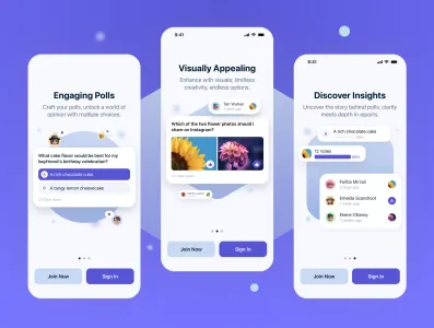 Pollexa Social Poll App iOS UI Kit