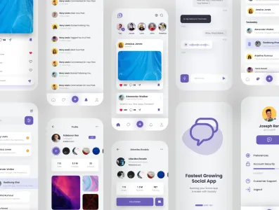 Socially Social Media App UI Kit