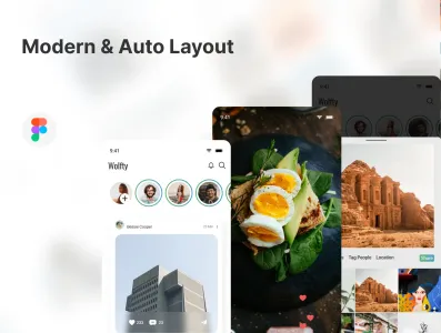 Wolfty Social Media UI Kit