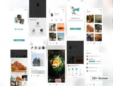 Wolfty Social Media UI Kit