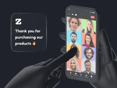 Zomo Video Conferencing Online Meeting App UI Kit