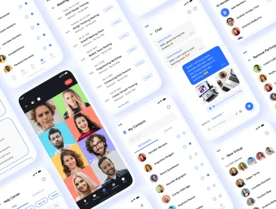 Zomo Video Conferencing Online Meeting App UI Kit