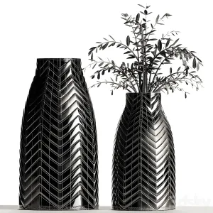 Crate barrel adra vases with plants 2