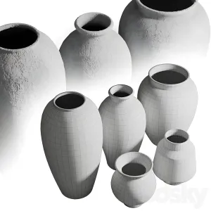 Old vase material marble concrete plaster