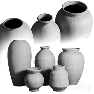 Old vase material marble concrete plaster