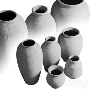 Old vase material marble concrete plaster