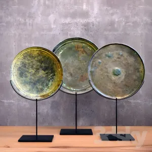 Balsamo set of three bronze sculptures