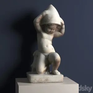 Eros with the helmet of mars