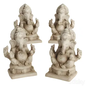 Ganesha sitting sculpture