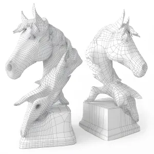 Horse head sculpture