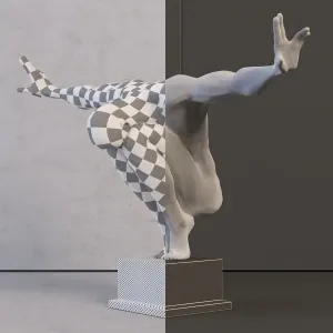Olympic man sculpture by libra company