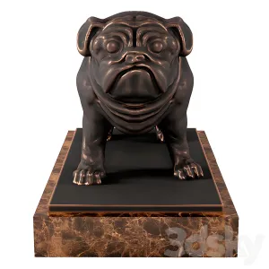 Pug sculpture