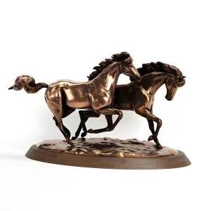 Running horses
