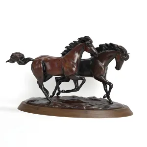 Running horses