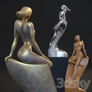 Sculpture of a naked woman