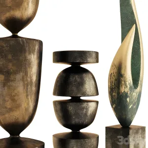 Set of three sculptures