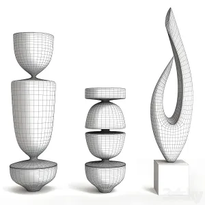 Set of three sculptures