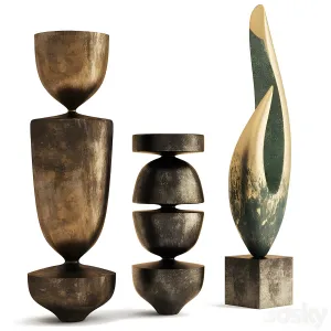 Set of three sculptures