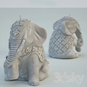 Zara home candle seated elephant