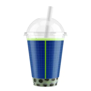 Multicolored bubble tea cup