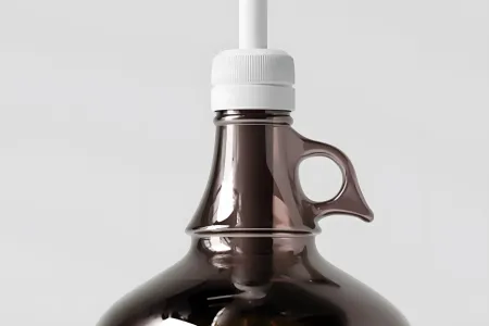 Amber Glass Gallon Pump Bottle 01
