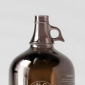 Amber Glass Gallon Pump Bottle 04