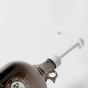 Amber Glass Gallon Pump Bottle 06