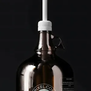 Amber Glass Gallon Pump Bottle 10